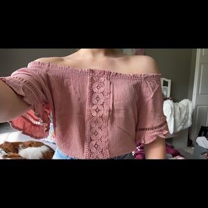 Pink Cropped Top